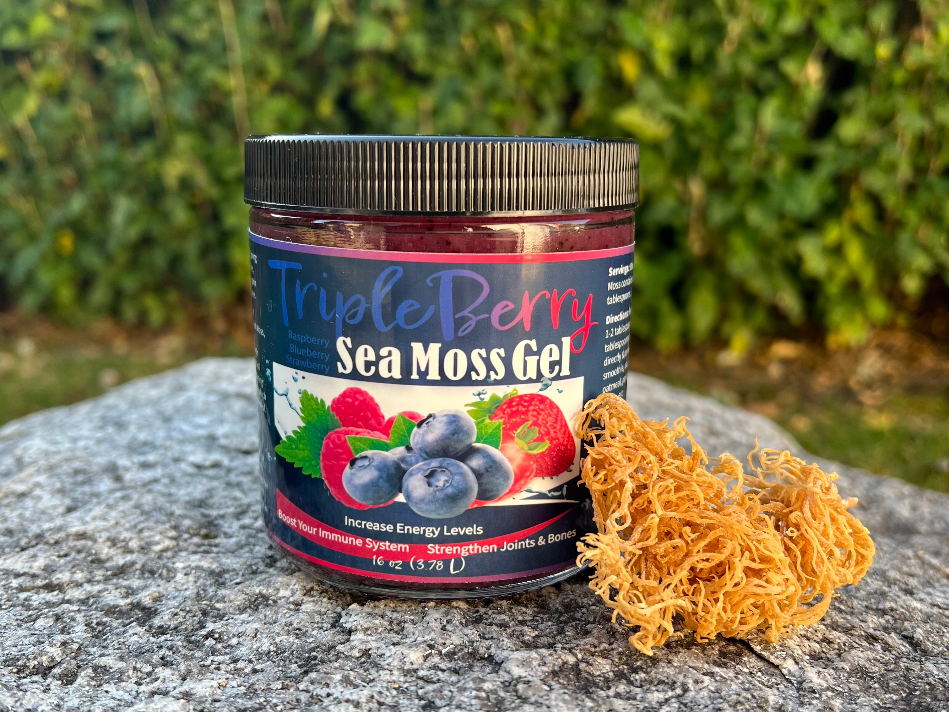 Triple Berry Sea Moss Gel (Blueberry, Strawberry & Raspberry)